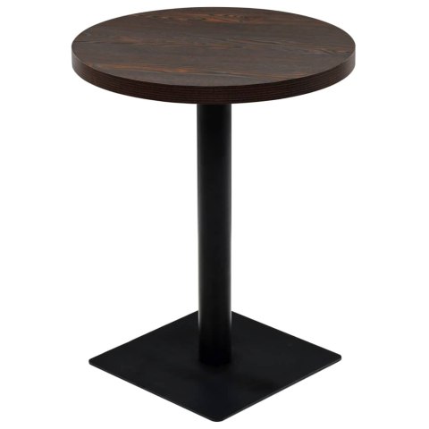 STOLIK BISTRO Z STALOWA PODSTAWA 60X75CM CIEMNY JESION