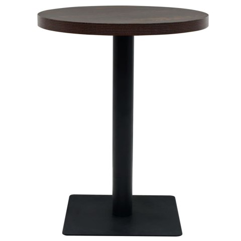STOLIK BISTRO Z STALOWA PODSTAWA 60X75CM CIEMNY JESION