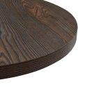 STOLIK BISTRO Z STALOWA PODSTAWA 60X75CM CIEMNY JESION