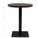 STOLIK BISTRO Z STALOWA PODSTAWA 60X75CM CIEMNY JESION