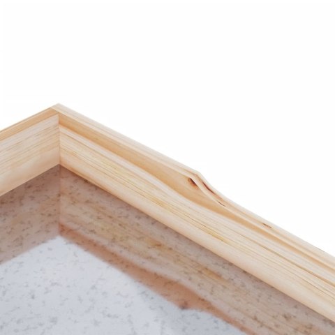 DREWNIANY STOLIK OGRODNICZY DO PRZESADZANIA KWIATÓW BLAT CYNKOWY PÓŁKI 82CM