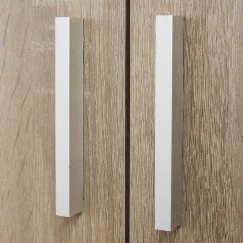 SZAFKA NA BUTY Z 7 PÓŁKAMI DREWNO DĘBOWE