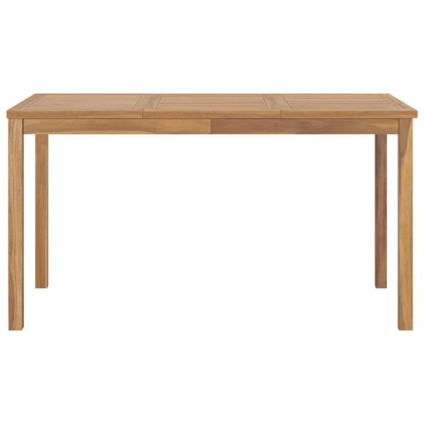 7-CZĘŚCIOWY ZESTAW OBIADOWY DO OGRODU 140X80CM LITE DREWNO TEKOWE