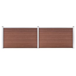 OGRODZENIE OGRODOWE WPC 353X106CM BRĄZOWE