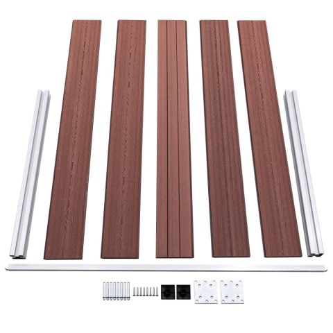 OGRODZENIE OGRODOWE WPC 526X106CM BRĄZOWE