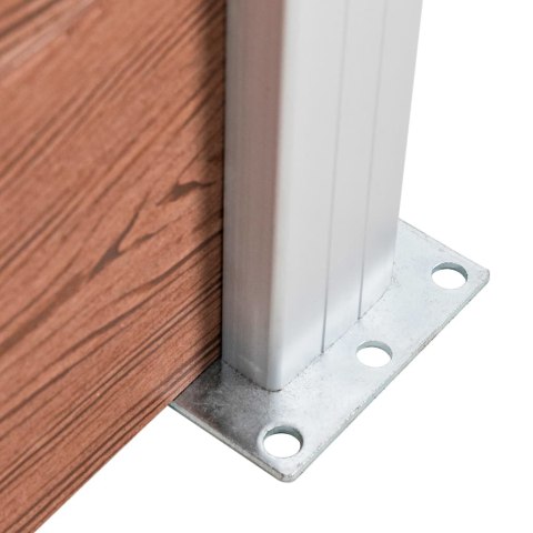 OGRODZENIE OGRODOWE WPC 699X106CM BRĄZOWE