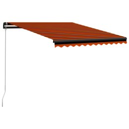 RĘCZNIE ZWIJANA MARKIZA 300X250CM POMARAŃCZOWO-BRĄZOWA