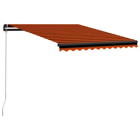 RĘCZNIE ZWIJANA MARKIZA 300X250CM POMARAŃCZOWO-BRĄZOWA