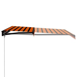 RĘCZNIE ZWIJANA MARKIZA 350X250CM POMARAŃCZOWO-BRĄZOWA