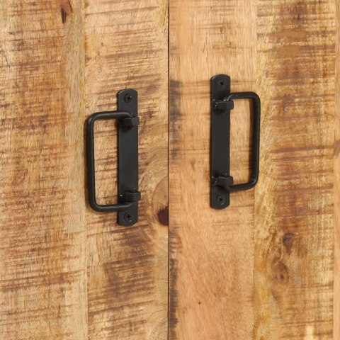 REGAŁ NA KSIĄŻKI 4 POZIOMY 124X30X180CM SUROWE DREWNO MANGO