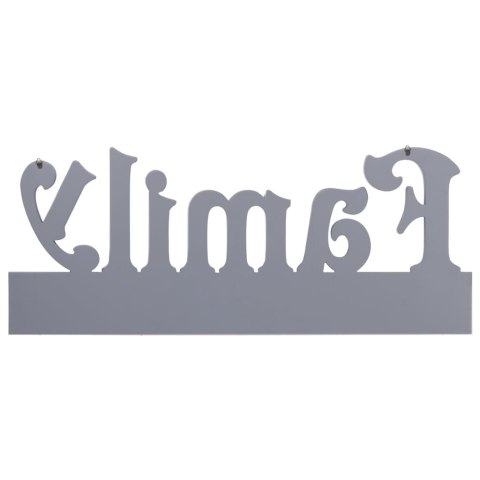 WIESZAK ŚCIENNY NA PŁASZCZE FAMILY SZARY 74X29,5CM