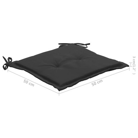 KRZESŁA OGRODOWE Z PODUSZKAMI 4 SZT. LITE DREWNO AKACJOWE