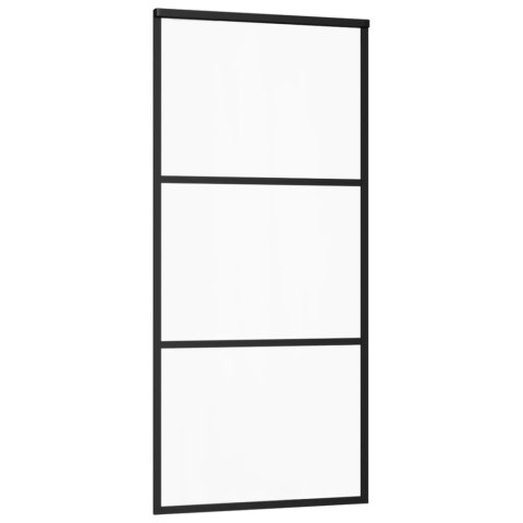 DRZWI PRZESUWNE Z OSPRZĘTEM SZKŁO ESG I ALUMINIUM 90X205CM