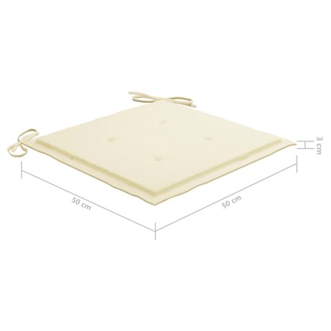 KRZESŁA OGRODOWE Z PODUSZKAMI 6 SZT. LITE DREWNO AKACJOWE