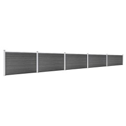 ZESTAW OGRODZENIOWY Z WPC 872X105CM CZARNY
