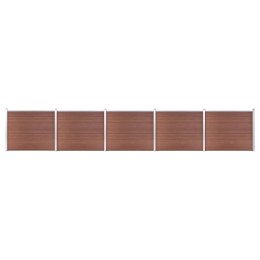 ZESTAW OGRODZENIOWY Z WPC 872X146CM BRĄZOWY