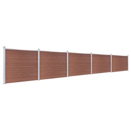ZESTAW OGRODZENIOWY Z WPC 872X146CM BRĄZOWY