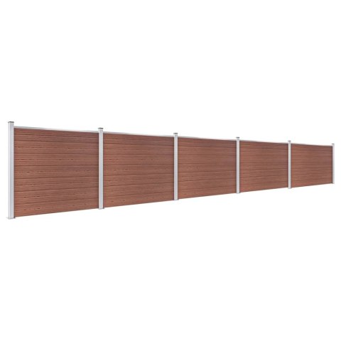 ZESTAW OGRODZENIOWY Z WPC 872X146CM BRĄZOWY