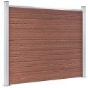 ZESTAW OGRODZENIOWY Z WPC 872X146CM BRĄZOWY