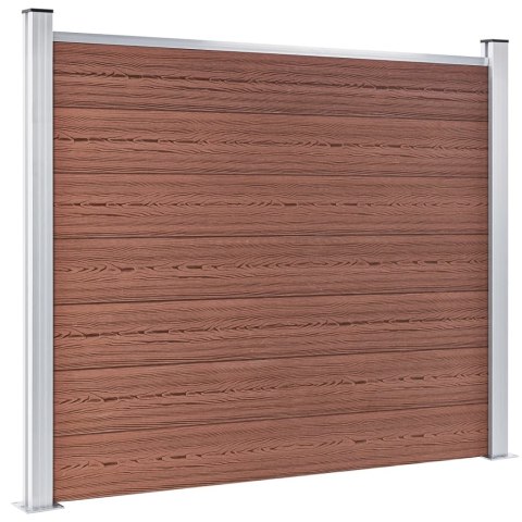 ZESTAW OGRODZENIOWY Z WPC 872X146CM BRĄZOWY