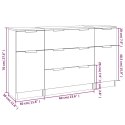 ZESTAW MEBLI 3 SZAFKI KOMODA BIAŁA 3 SZUFLADY DRZWICZKI REGAŁ MODUŁOWY 120CM