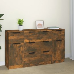 ZESTAW MEBLI 3 SZAFKI KOMODA PRZYDYMIONY DĄB SZUFLADY REGAŁ MODUŁOWY 120CM
