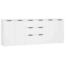 ZESTAW 3 SZAFEK KOMODA BIAŁA 180CM MODUŁOWA SZUFLADY DRZWICZKI SALON SYPIALNIA
