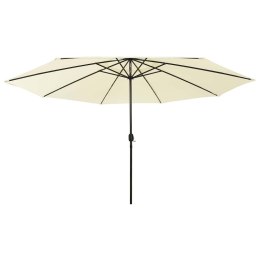 PARASOL OGRODOWY Z LED 400CM PIASKOWY