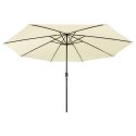 PARASOL OGRODOWY Z LED 400CM PIASKOWY