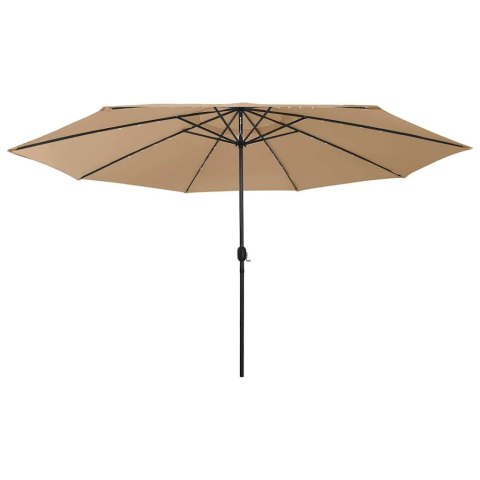 PARASOL OGRODOWY Z LED 400CM TAUPE