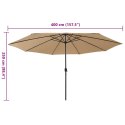 PARASOL OGRODOWY Z LED 400CM TAUPE
