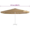 ZAMIENNE POKRYCIE PARASOLA OGRODOWEGO KOLOR TAUPE 515CM 8 ŻEBER