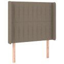 ZAGŁÓWEK DO ŁÓŻKA Z LED TAUPE 103X16X118/128CM TKANINA