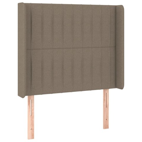 ZAGŁÓWEK USZAK TAUPE 103X16X118/128CM TKANINA