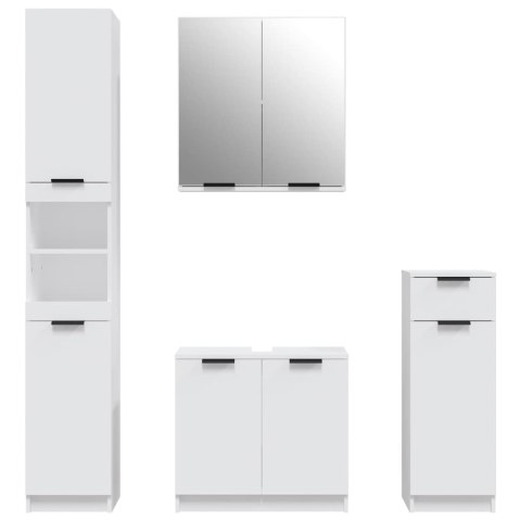 ZESTAW 4 SZAFEK DO ŁAZIENKI BIAŁY