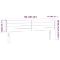 ZAGŁÓWEK DO ŁÓŻKA Z LED CIEMNONIEBIESKI 163X16X78/88CM AKSAMIT