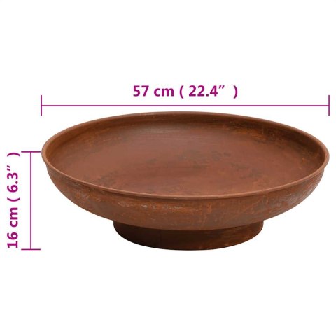 PALENISKO OGRODOWE RUSTYKALNE 57CM MISA OGNISKO GRILL STALOWE MOCNE TARASOWE