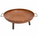 PALENISKO OGRODOWE RUSTYKALNE 67CM MISA OGNISKO GRILL STALOWE MOCNE UCHWYTY