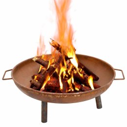 PALENISKO OGRODOWE RUSTYKALNE 67CM MISA OGNISKO GRILL STALOWE MOCNE UCHWYTY