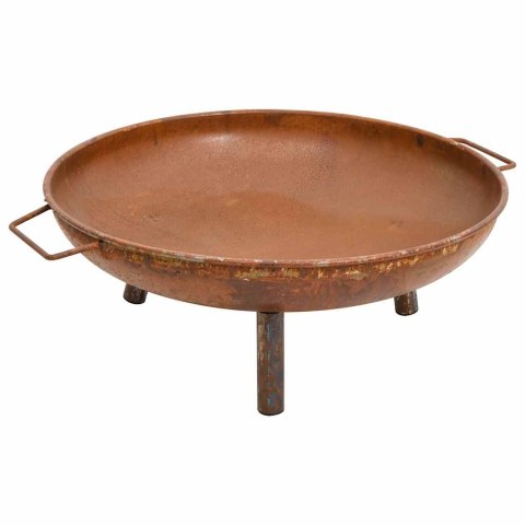 PALENISKO OGRODOWE RUSTYKALNE 67CM MISA OGNISKO GRILL STALOWE MOCNE UCHWYTY