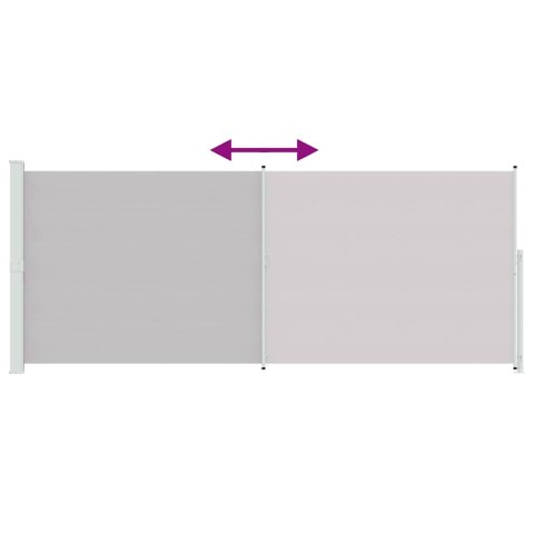 ZWIJANA MARKIZA BOCZNA NA TARAS 200X500CM SZARA