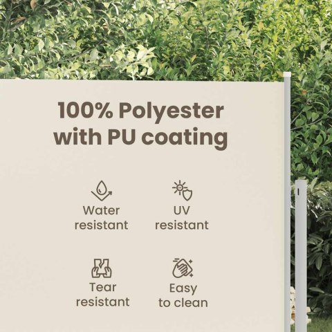 ZWIJANA MARKIZA BOCZNA NA TARAS 180X300CM KREMOWA