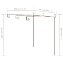 PERGOLA OGRODOWA ANTYCZNY BRĄZ 3X3X2,5M ŻELAZO