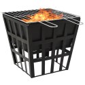 PALENISKO OGRODOWE GRILL 2W1 KOKSOWNIK STALOWY RUSZT DO GRILLOWANIA MOCNY CZARNY
