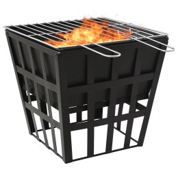 PALENISKO OGRODOWE GRILL 2W1 KOKSOWNIK STALOWY RUSZT DO GRILLOWANIA MOCNY CZARNY