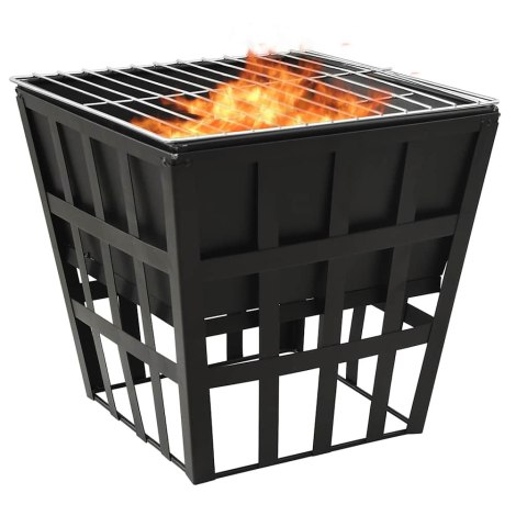 PALENISKO OGRODOWE GRILL 2W1 KOKSOWNIK STALOWY RUSZT DO GRILLOWANIA MOCNY CZARNY