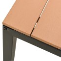 ŁAWKA OGRODOWA 110CM STAL I WPC BRĄZOWO-CZARNA