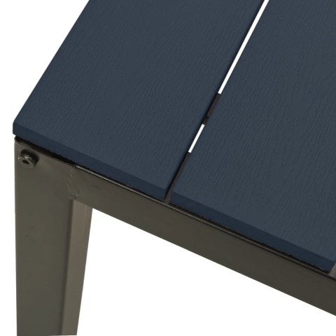 ŁAWKA OGRODOWA 110CM STAL I WPC CZARNA