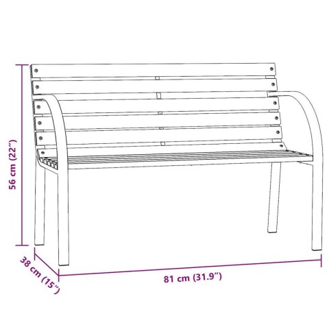 ŁAWKA OGRODOWA DLA DZIECI 81CM DREWNO STROIGŁY CŃSKIEJ