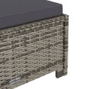 LEŻAK OGRODOWY Z CIEMNOSZARĄ PODUSZKĄ POLIRATTAN SZARY